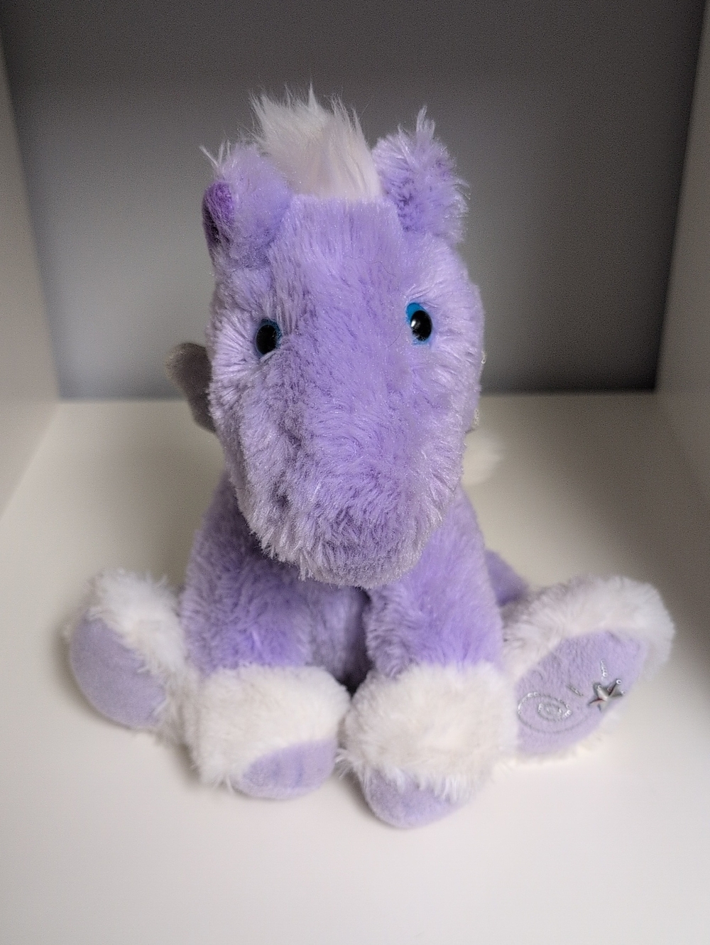 RARE Russ Shining Stars Pegasus Collectible Plush Purple EUC Y2K Vintage
